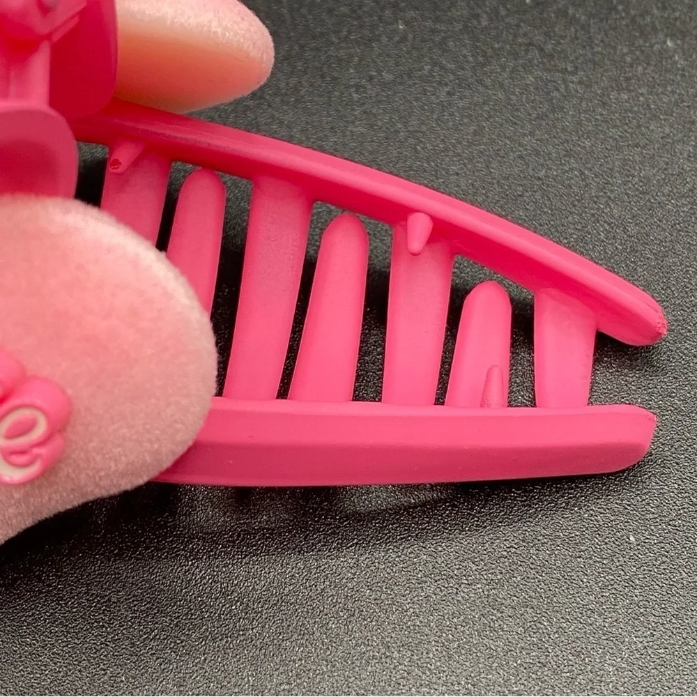 Barbie Pink Heart Matte Hair Claw Large